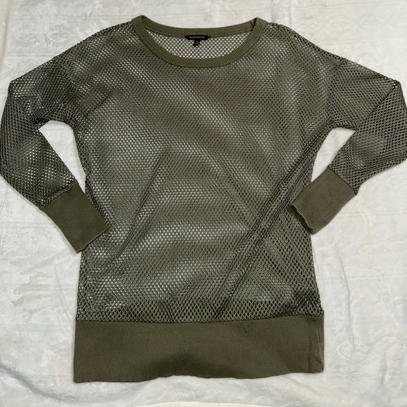 Banana Republic Oversized Mesh Sweatshirt Size M - Picture 4 of 6